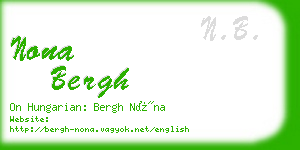 nona bergh business card